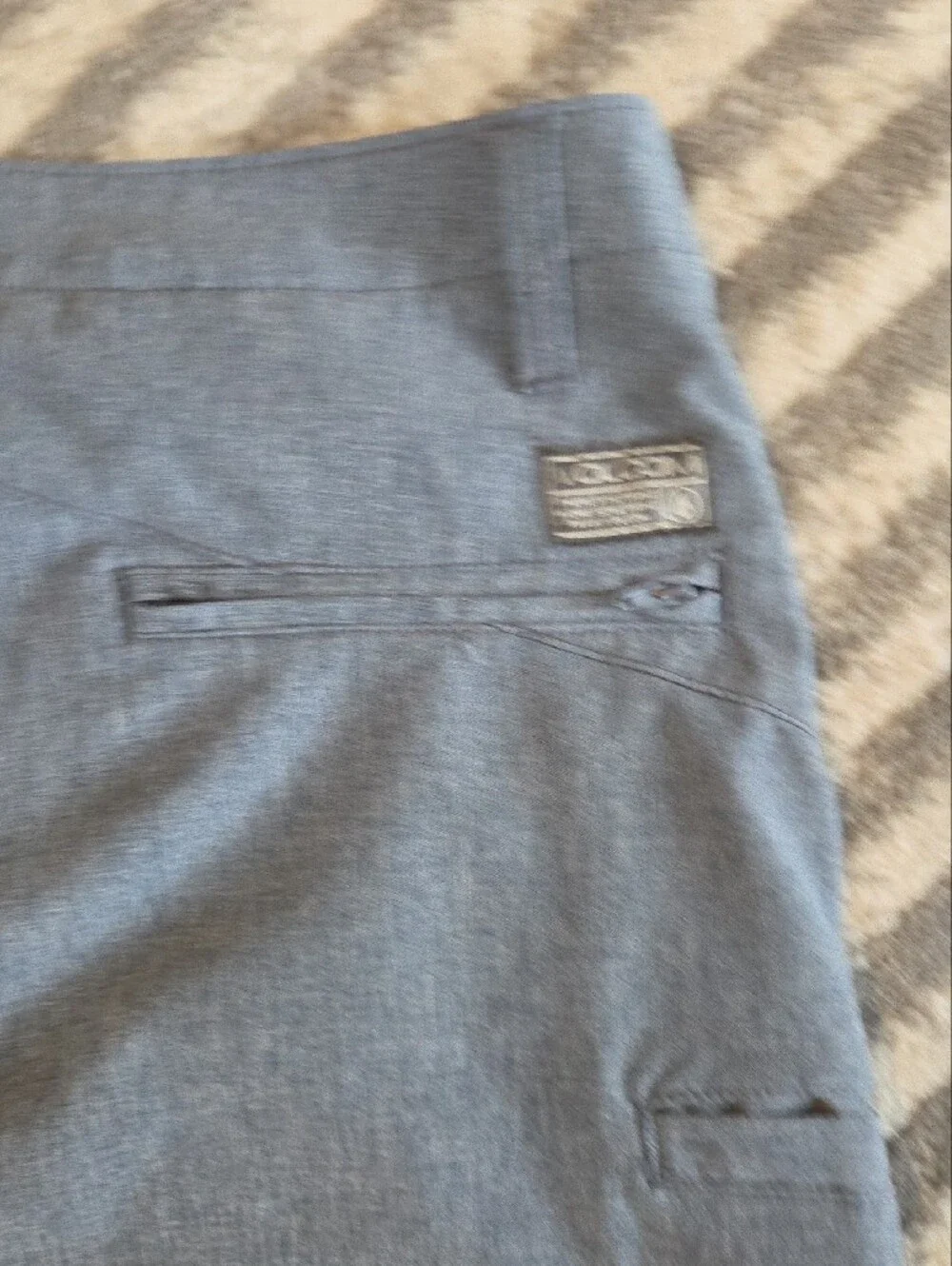 Volcom Men's Slate Blue Chino-Style Shorts